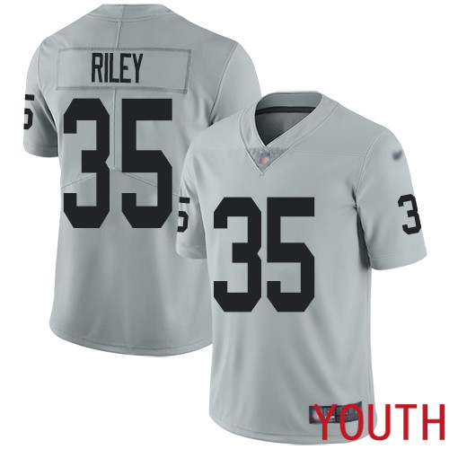 Oakland Raiders Limited Silver Youth Curtis Riley Jersey NFL Football #35 Inverted Legend Jersey